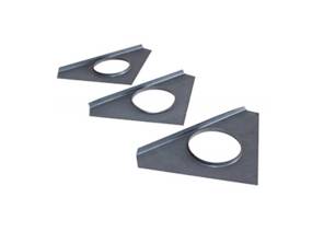 Set beugels voor de binnendeurstructuur. Porsche 356A Speedster - 64453100340, 64453100440 - PP111CB, P111CB